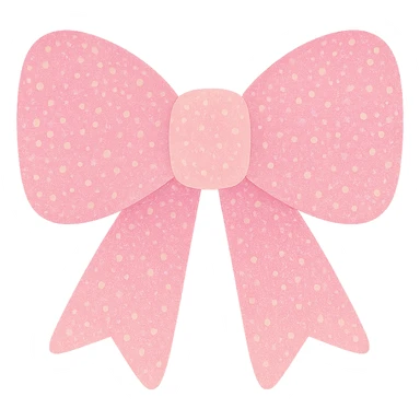 a decorative bow covered in glitter, shiny and vibrant sticker