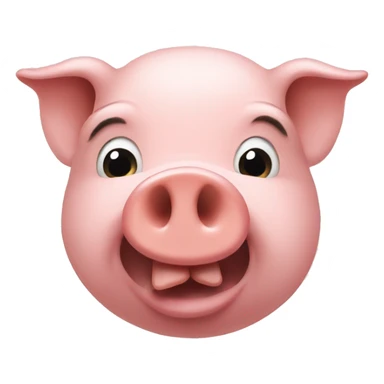 pig picks its nose sticker