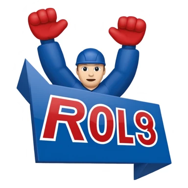 cheering sign american football in blue (#00A3E0) and red (#F9423A) sticker