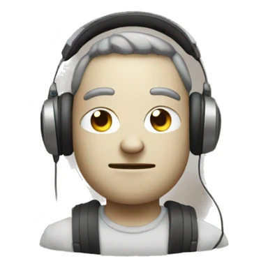 hommer with headphones sticker