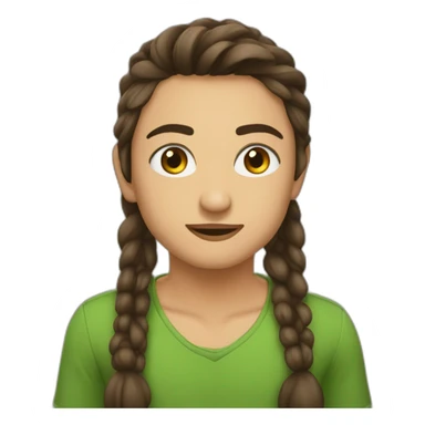 ado brune yeux verts sticker