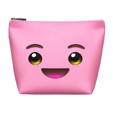 Minimalist pink makeup bag sticker