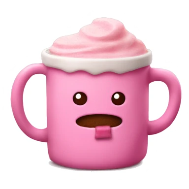 Pink hot chocolate in a mug sticker