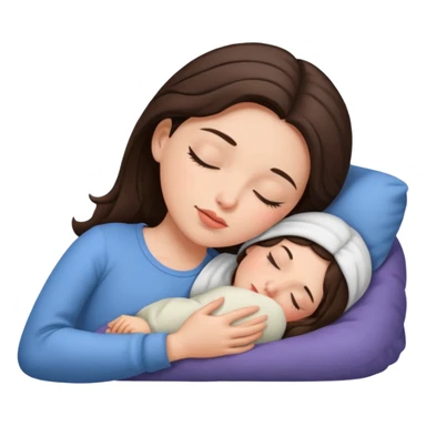 Brunette girl sleeping sticker