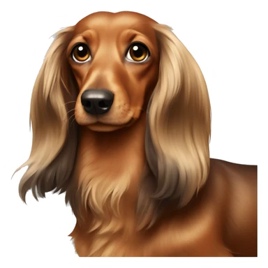 2 dachshunds long hair sticker