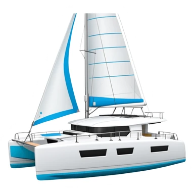 lagoon 43 catamaran facing to the right on white background sticker