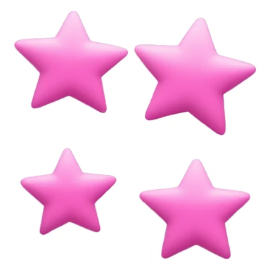 3 pink stars of different sizes sticker