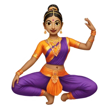 a bharatanatyam dancer sticker