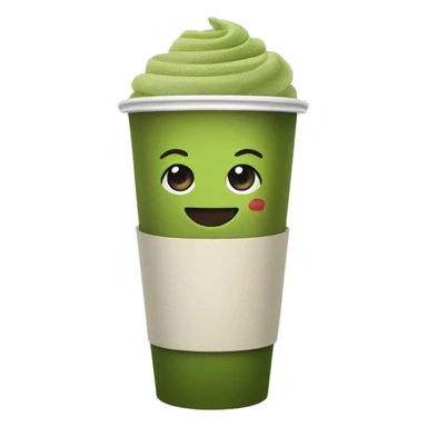 Matcha in a To go cup sticker