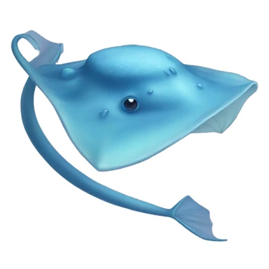 Ethereal blue stingray sticker