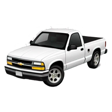 White 1996 Chevy s10 sticker