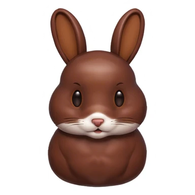 bunny made out of shockolate sticker