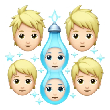 luzes japonesas roxas e ciano sticker