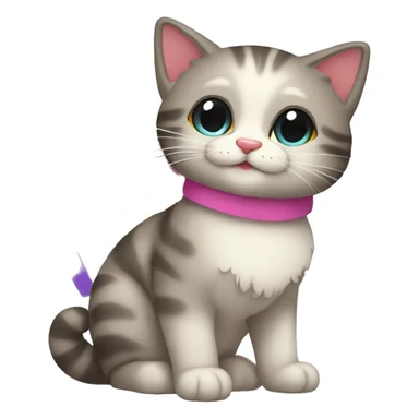 Gato popo arcoiris regalo  sticker