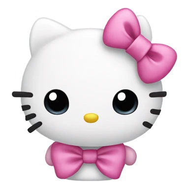 Hello kitty with pink bow sticker