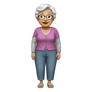 full grandmother in trousers sticker