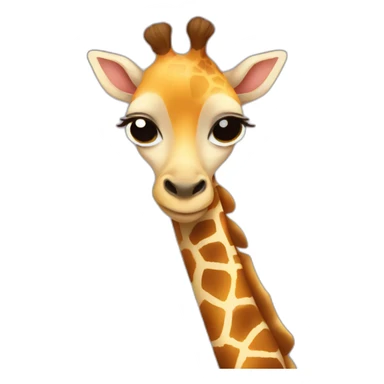 Sleepy baby giraffe sticker