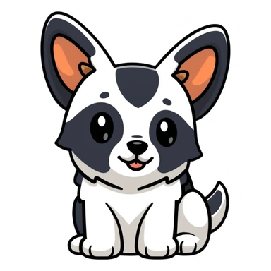 Cute dog with floppy ears sticker