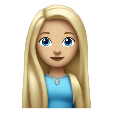 blond queen whit blue eyes whit strait hair sticker