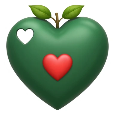 Quiero un corazón color verde pino sticker