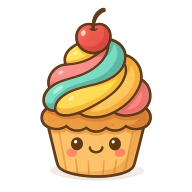 cute cupcake sticker