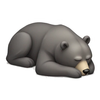 realistic-grey-bear-sleeping  sticker