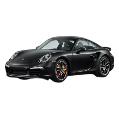 Porshe black car sticker