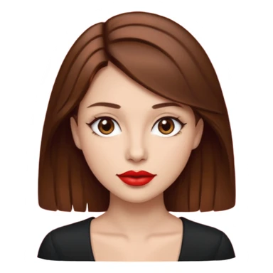 părul carre, șaten, ochii căprui, buzele roșii sticker