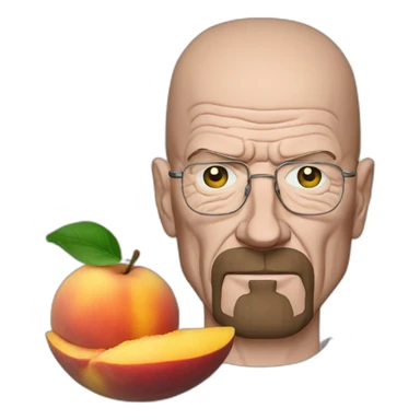 Walter white eating a peach sticker