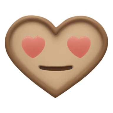 Light brown heart emoji sticker