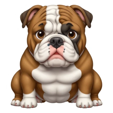 bulldog ingles oscuro con blanco  sticker