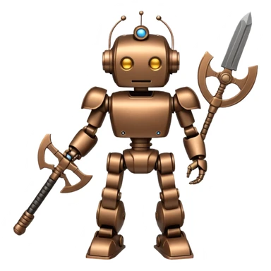 Greek Robot with a weapon sticker
