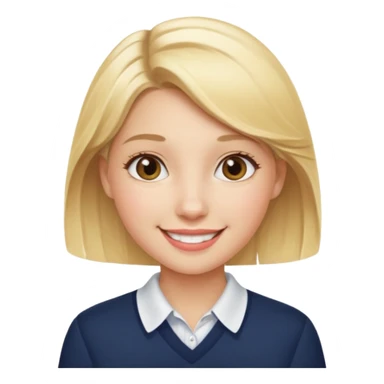 Preppy Girl Head sticker