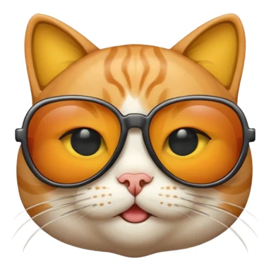Cat with sunglasses sticker