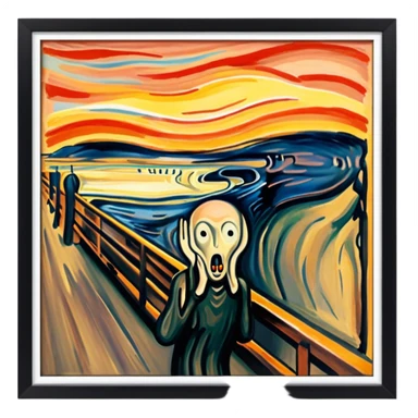 Edvard munch the scream SPAM MEAT landscape  sticker