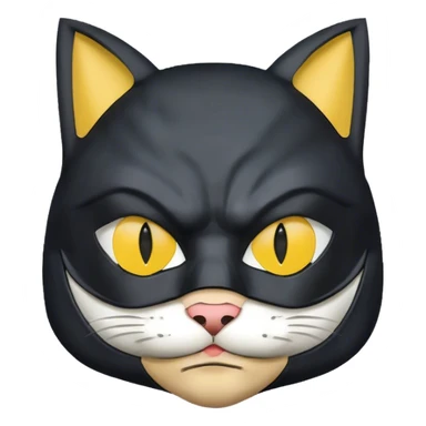 Cat with batman mask sticker