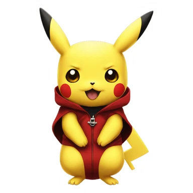 pikachu goth red sticker