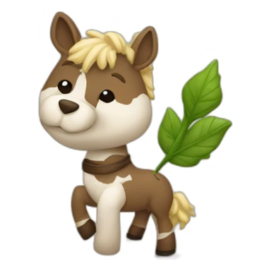 trefle a quatre feuille dans un fer à cheval sticker