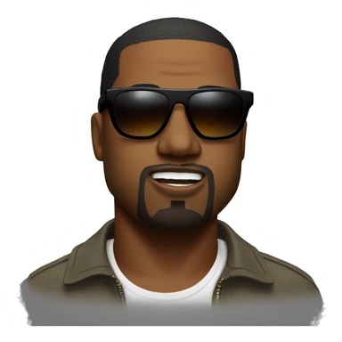 kanye west with sun glasses sticker