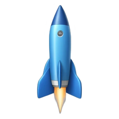 blue rocket sticker