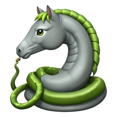 I need a grey horse (or a white one) with a snake sticker