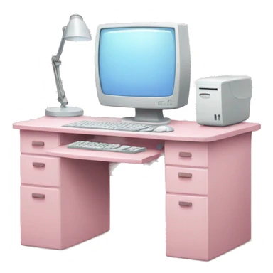 pastel pink computer desk sticker