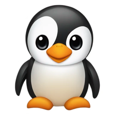 Penguin in an desert sticker