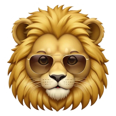 anthropomorphised lion with dark sunglasses walking confidently sticker