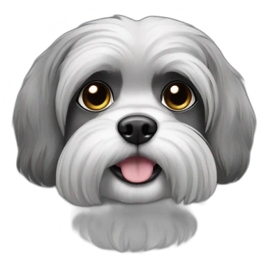 A grey shitzu sticker