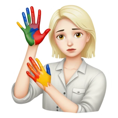 tired artist sticker