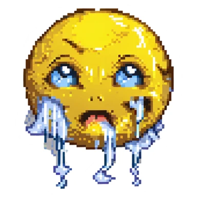 Loudly Crying Face emoji sticker