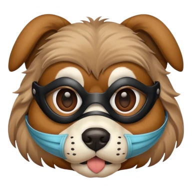 dog with mask  sticker