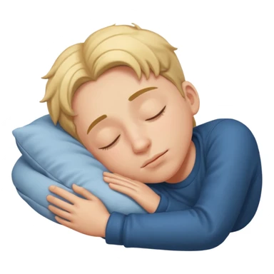 A boy is sleeping sticker