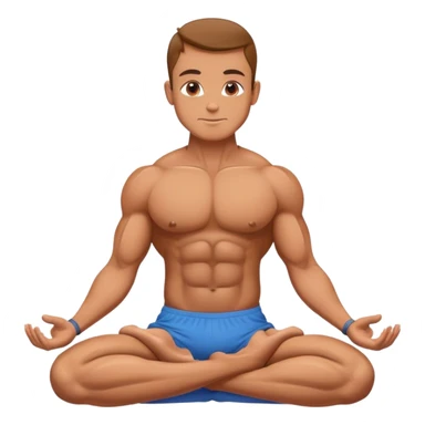bodybuilder yoga sticker